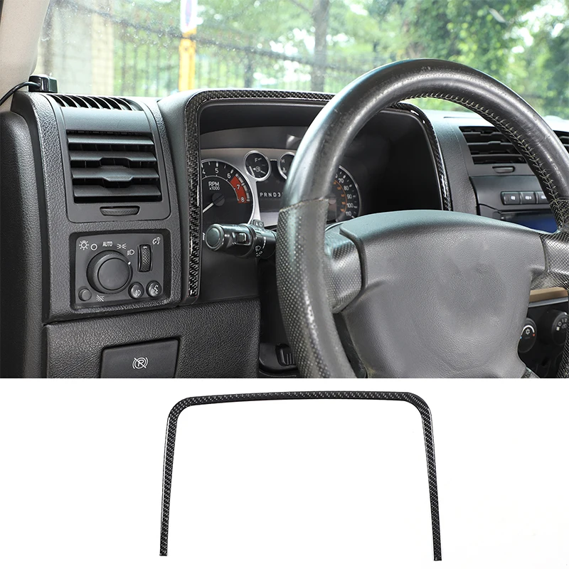 

For Hummer H3 2005-2009 Car Center Dashboard Decorative Frame Trim Sticker Soft Carbon Fiber Interior Accessories