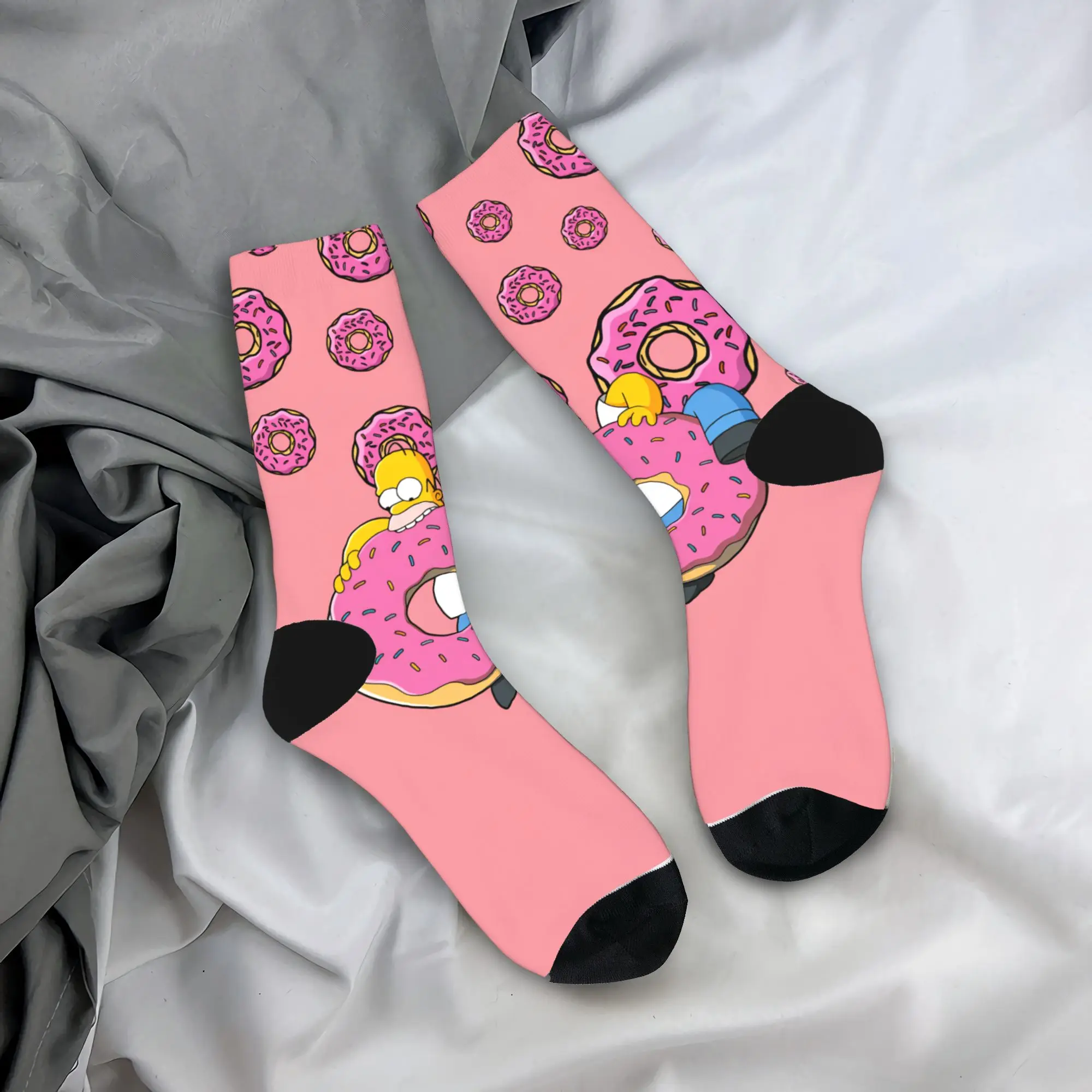 Whimsical Cartoon Character Crew Socks - Autumn Fashion Non-Slip Sports Socks
