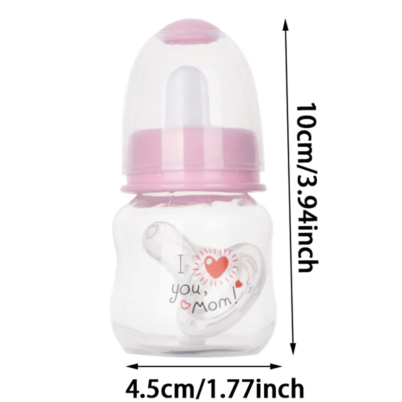60ml Newborn Baby Infant Nursing Milk Fruit Juice Water Feeding Standard Mouth Silicone Nipple Pacifier Drink Bottle