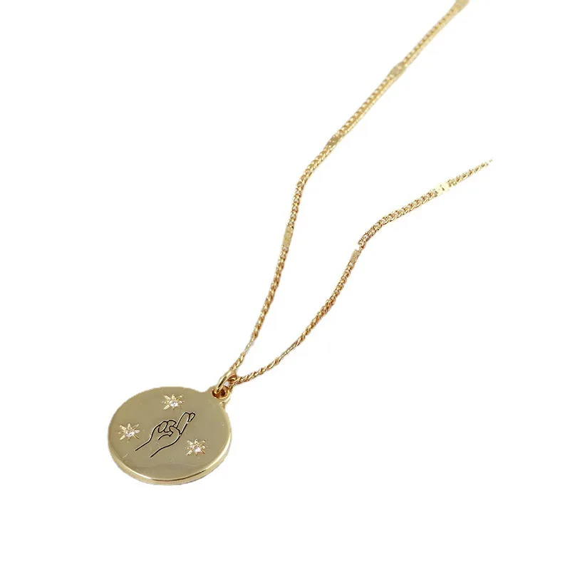 

Ювелирные изделия 1:1 высокое качество 40 + 7 см кулон на удачу ожерелье подарок для женщин жены мамы подруги золотые ювелирные изделия