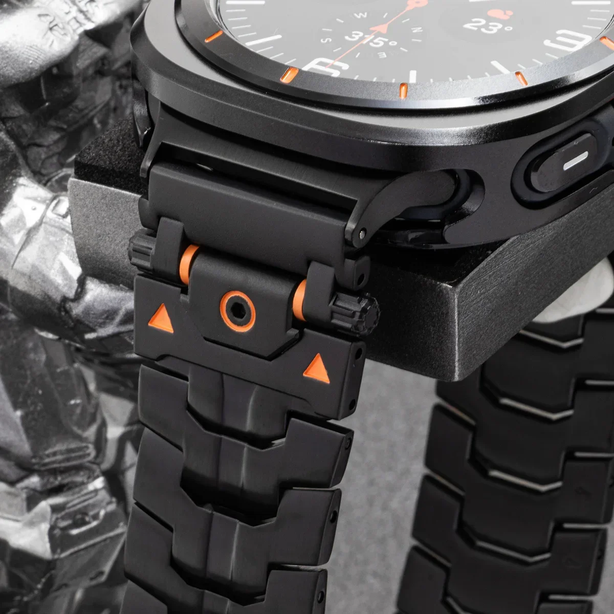 Luxury Stainless Steel Strap and Aluminum Alloy Case for Watch Ultra, Men's Metal Protective Watchband