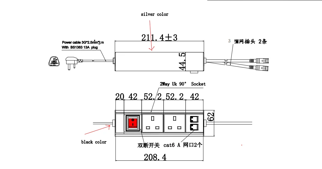 2UK   2  cat6 RJ45 3M ̺ /  ġ  ÷װִ 3M  ̺