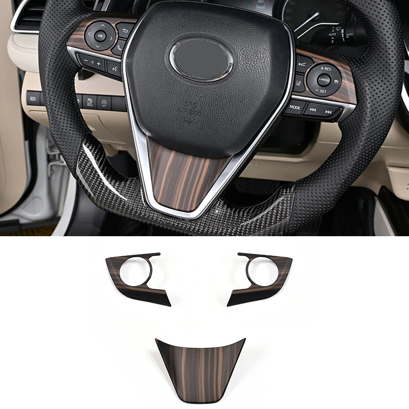 Accessori Decorativi Interni in Legno di Pesco per Toyota Camry 2019-2022: Consolle Strumenti, Copertura Portabicchieri, Finiture Bocchette Aria - Image 3