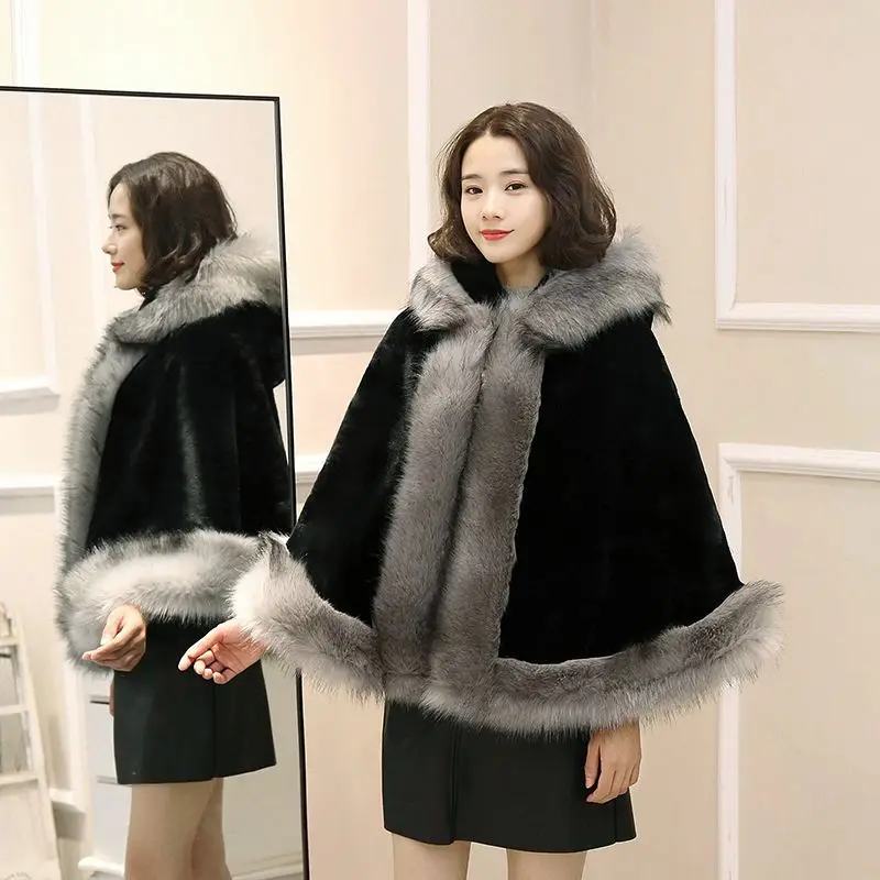 

2024 New Solid Color Faux Mink Fur Coats Women High Quality Winter Keep Warm Thickening Mink Fur Jackets Female Flocking T95