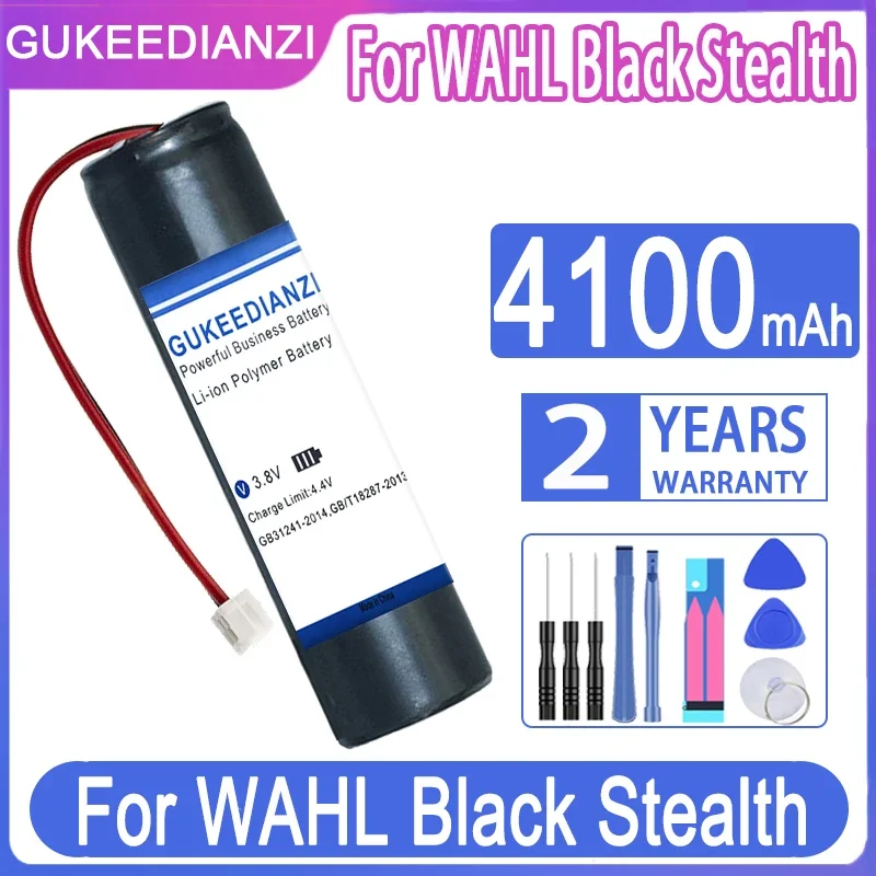 Gukeedianzi Batteria Black Stealth 4100Mah Per Wahl Black Stealth, Chrome,Cordless Magic Clip,Senior Cordless, Batteria Sterling 4