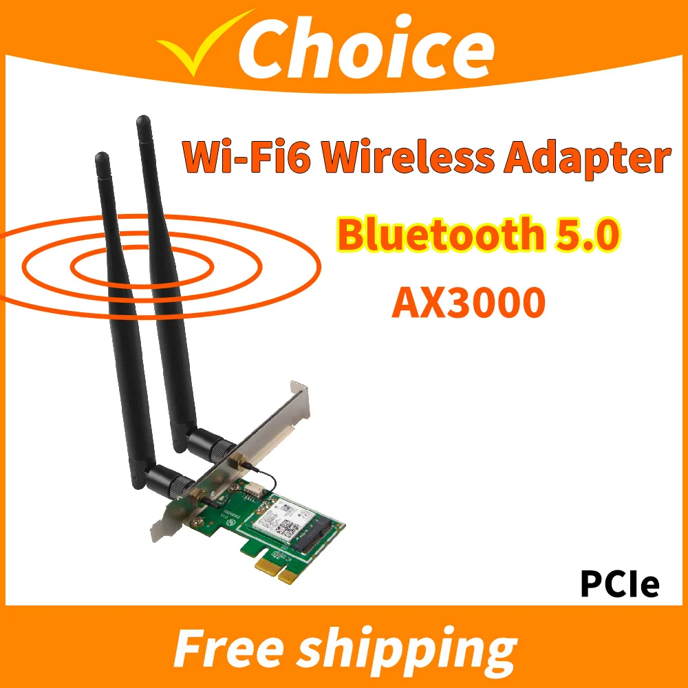 

Tenda WiFi-6 PCIE Adapter Bluetooth 5.0 Wireless PCI Express adapter AX3000 BT Network Card Dual Band 2.4G/5Ghz