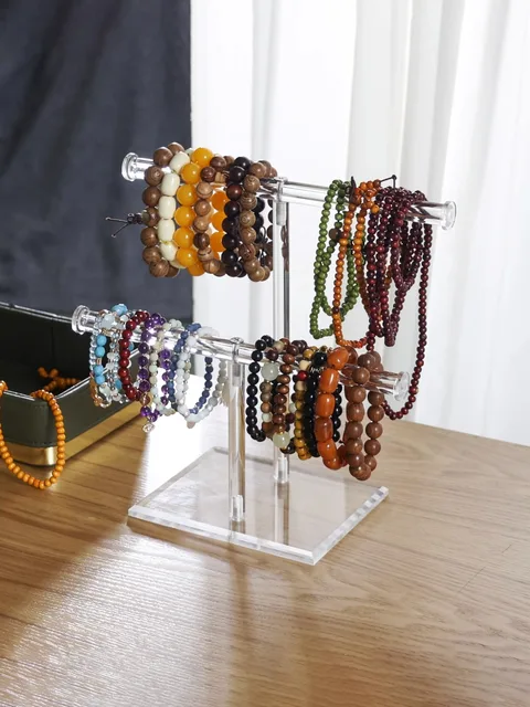 Acrylic Bracelet Display Stand Desktop Watch Necklace Headwear Storage  Holder Transparent Bangle Stand Display Organizer