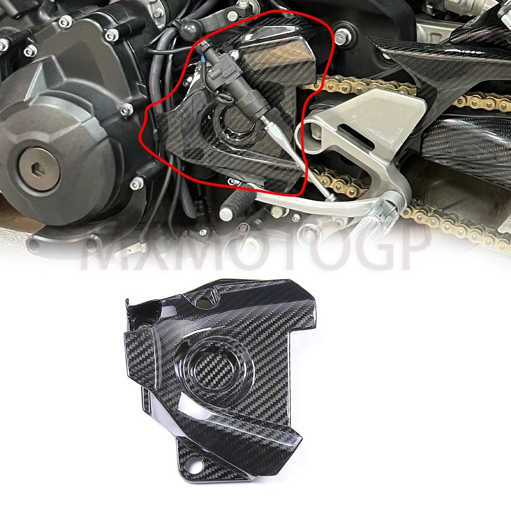 For Yamaha MT 09 FZ 09 MT09 FZ09 Motorcycle Modified 3K Carbon Fiber Sprocket Cover Clutch Cover 2013-
