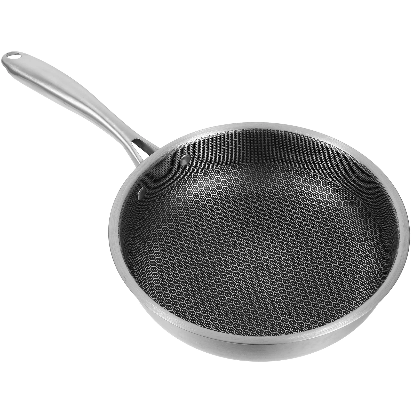 

Stainless Steel Frying Pan Kitchen Skillet Egg Frying Pan Non-Sticky Cooking Pan Honeycomb Frying Pan Kitchen Accessories