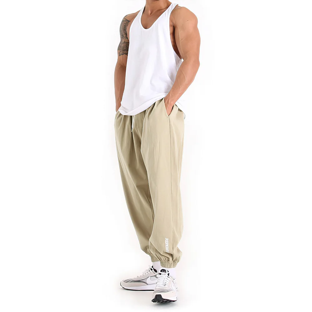 Muscle exercise pants training basketball running loose casual sanitary fitness pants men clothing sweatpants