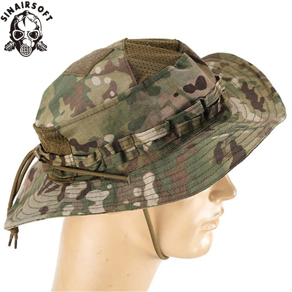 SINAIRSOFT Tactical PRO Second Generation Camo Round Edge Hat Summer Sunshade Hats Fishing Hiking Cap Outdoor Sun Caps