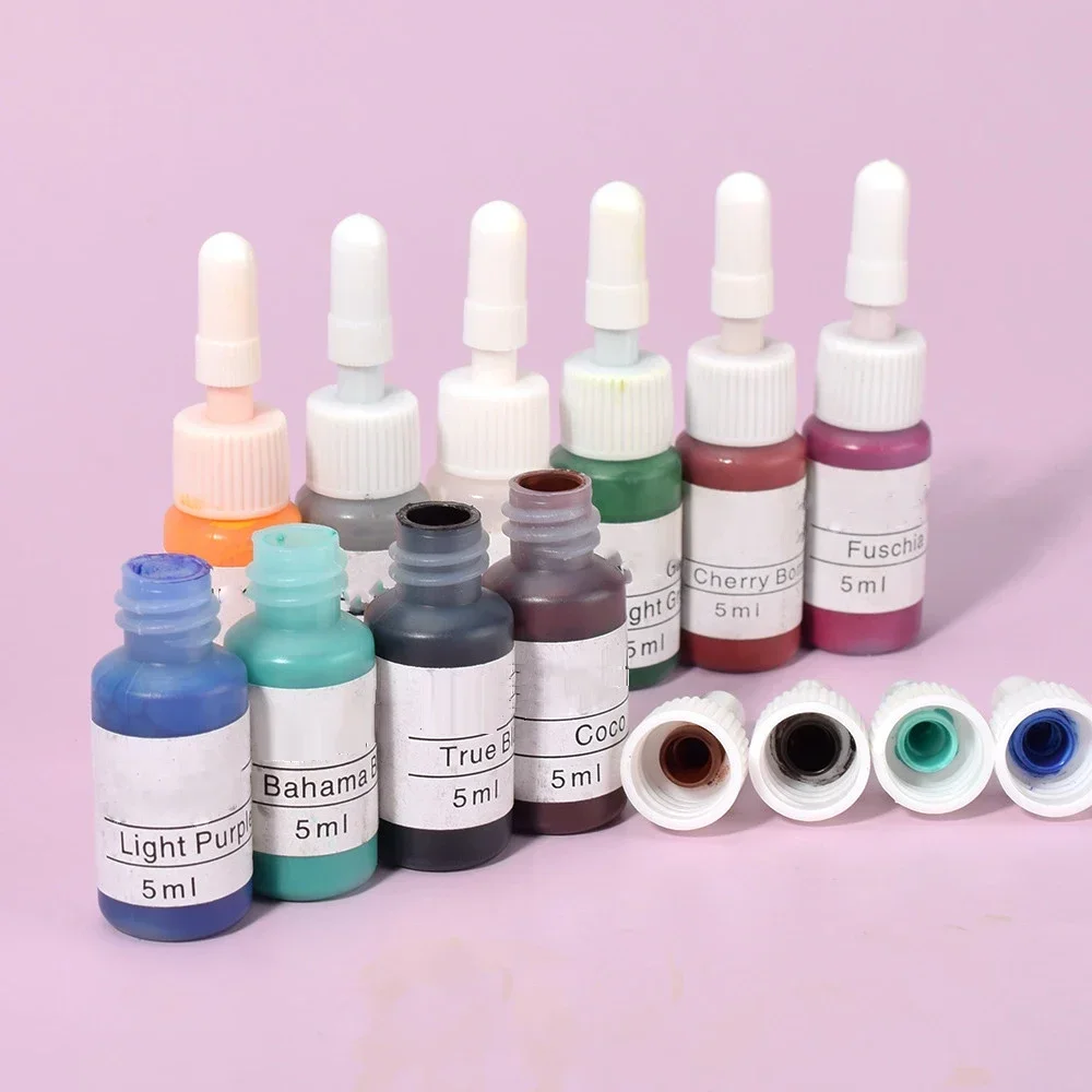 5ML Tattoo Ink Pigment Body Art Tattoo Set Professional Beauty Coating Makeup Natural Plant Pigment Permanent Ink 10pcs
