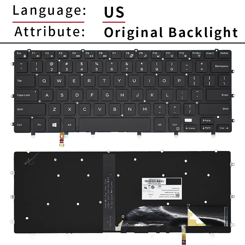 com Luz de Fundo Para Dell XPS15