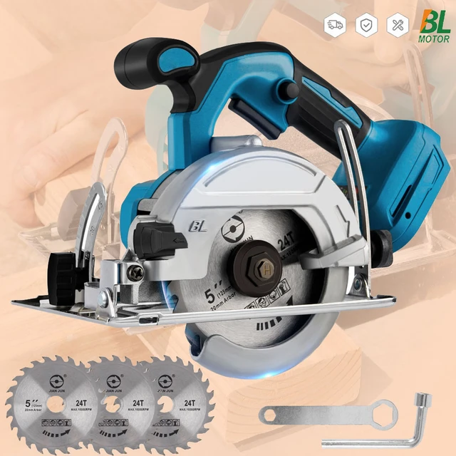 7Inch 180mm Brushless Electric Circular Saw 5000RPM Cordless Adjustable  Angle Multifunctional Cutting Tool For Makita 18VBattery