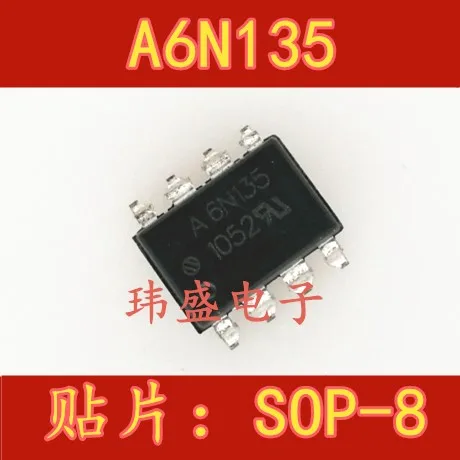 

10 pieces 6N135 6N135 SOP8 EL6N135S HCPL-6N135 A6N135