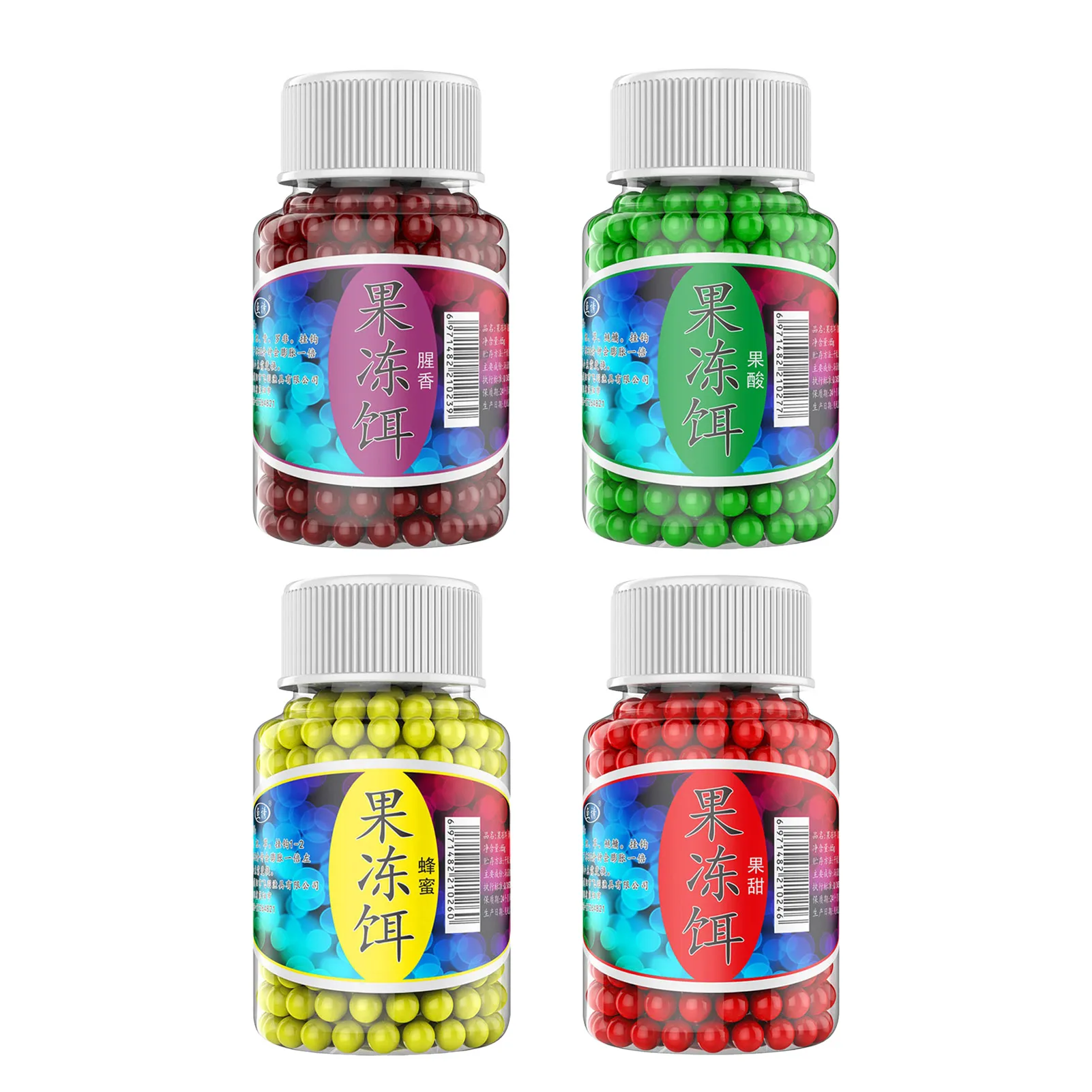 1 Bottiglia 65G 300 Pezzi Soft Jelly Fishing Bait Carp Fishing Beads Bean Fishing Pellet Boilies Tackle