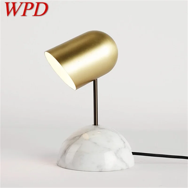 

WPD Modern Table Lamp Simple Fashion Marble Desk Light LED For Home Bedroom Hotel Living Room Decorative