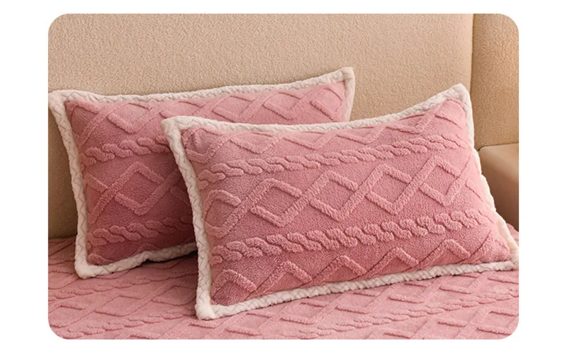 Description Picture 4 of itemCouple Bed Sheet Elasticfitted Set Fitted with Elastic Bands Polar Queen Clothes Winter Adjustable Bed Sheets