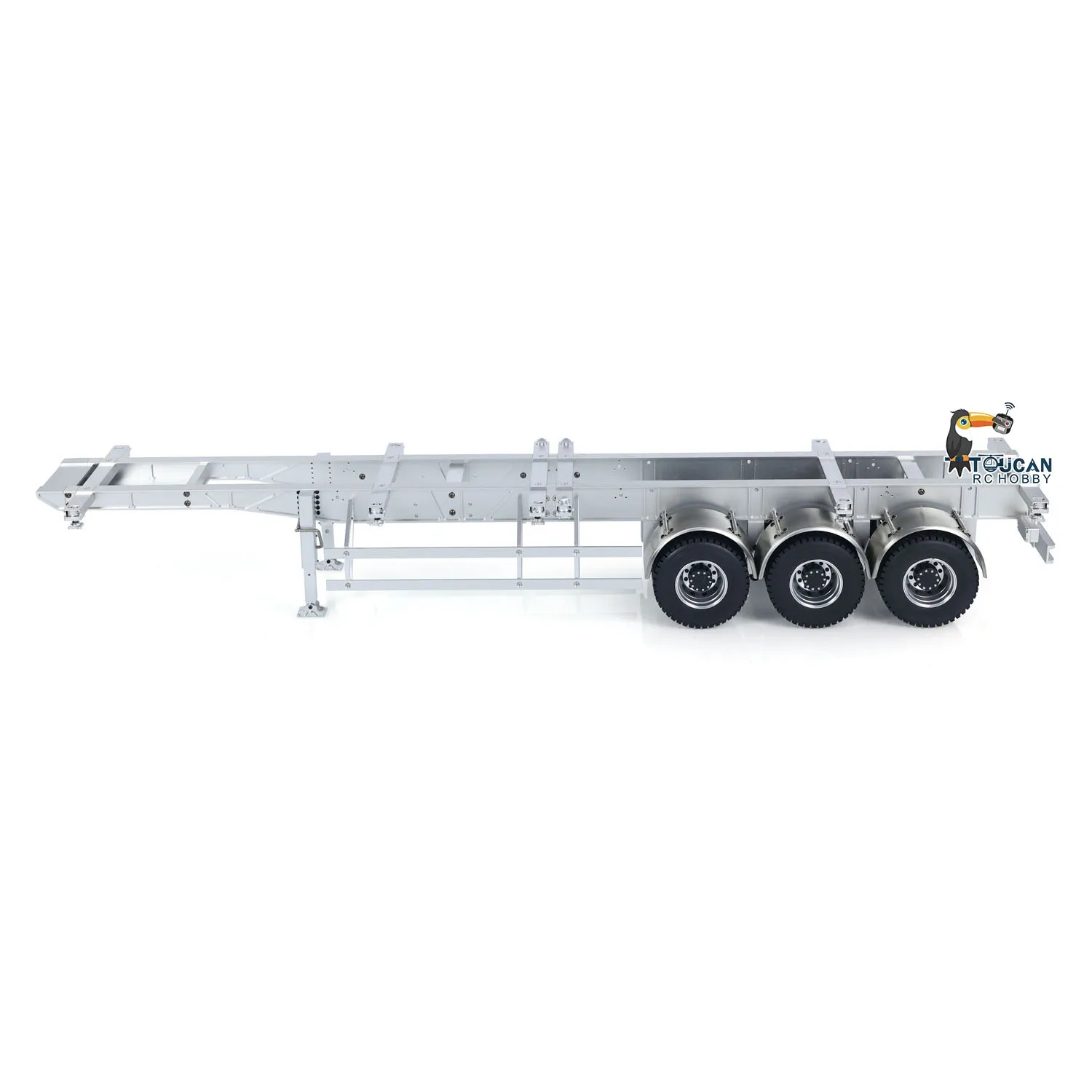 1/14 RC Metal Frame Trailer 3-axle Trailers for Remote Control Tractor Truck Dumper Tipper Car DIY Mode 40 Feet Container Toys 4