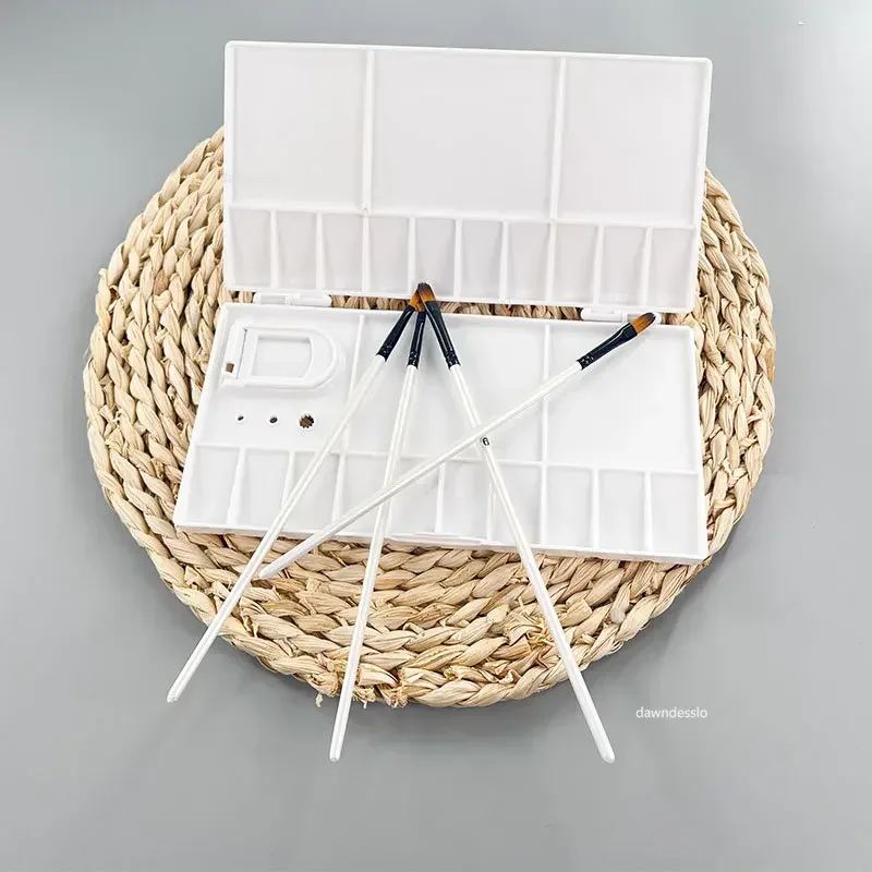 20Grid Folding Watercolor Palette Watercolor Paint Tray Box Renovate Cover Pigment Box Painting Tool Artistic Supplies