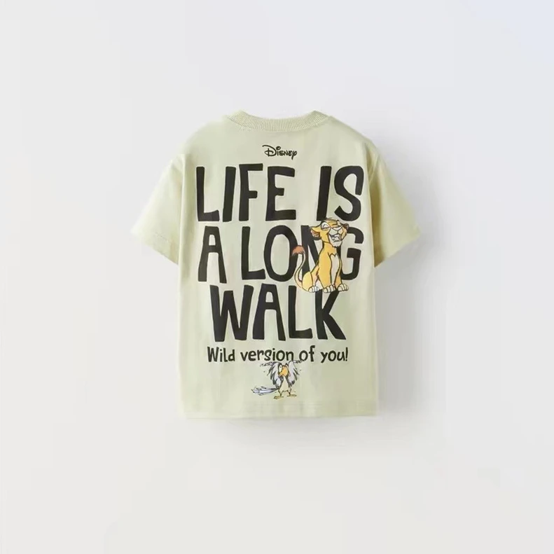 Short Sleeve Tshirt Boys Cartoon Fashion Casual Loose Round Neck Base Shirt Printing Tees New Design Tops Child Summer Clothes 4