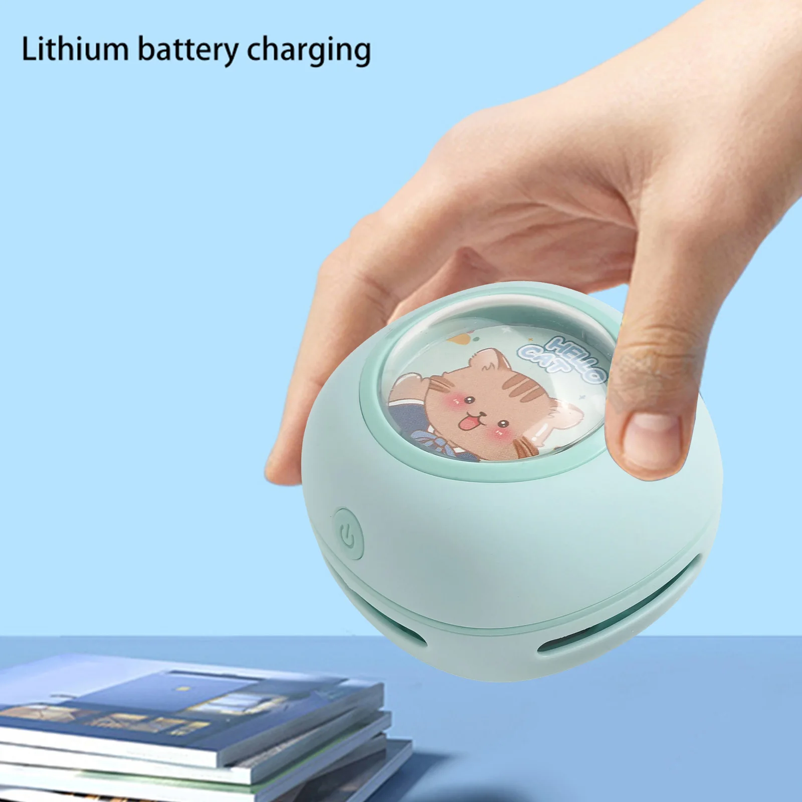  Mini Desktop Vacuum Cleaner Portable Student Use Eraser Paper Pencil Shavings Keyboard Grey Electric Power Vacuum 5