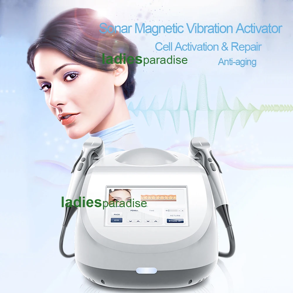 

Sonar Magnetic Vibration Activator Beauty Device Korean Tech For Lifting Skin Firming Wrinkle Removal Anti-aging Cooling