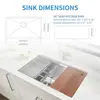 Multifunctional Undermount Kitchen Sink 32"x19" Single Bowl with Workstation Set Stainless Steel Accessories R10 Corners 3mm 6