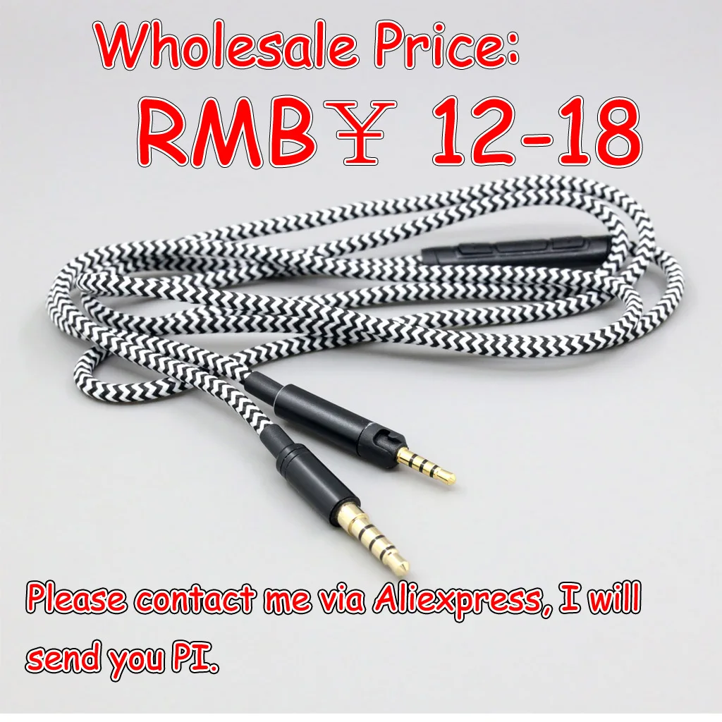 

200pcs W-series Mic Remote Headphone Cable For Sennheiser HD595 HD598 HD558 HD518 Headset LN008369