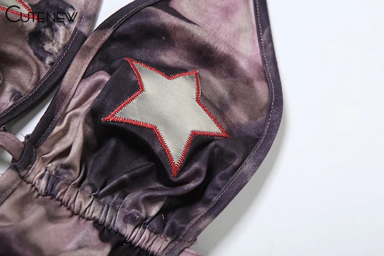 Monos con estampado de camuflaje para mujer, de verano, con cuello halter, espalda descubierta, escote en V, cinturón con hebilla, monos sexis con paneles, ropa de fiesta para discoteca para mujer