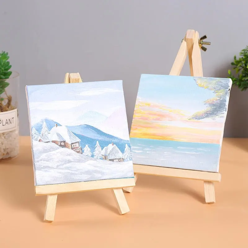 Canvas Canvases Mini Painting Small Paint Watercolor Art Easel White Party  Panels Tiny Bulk 