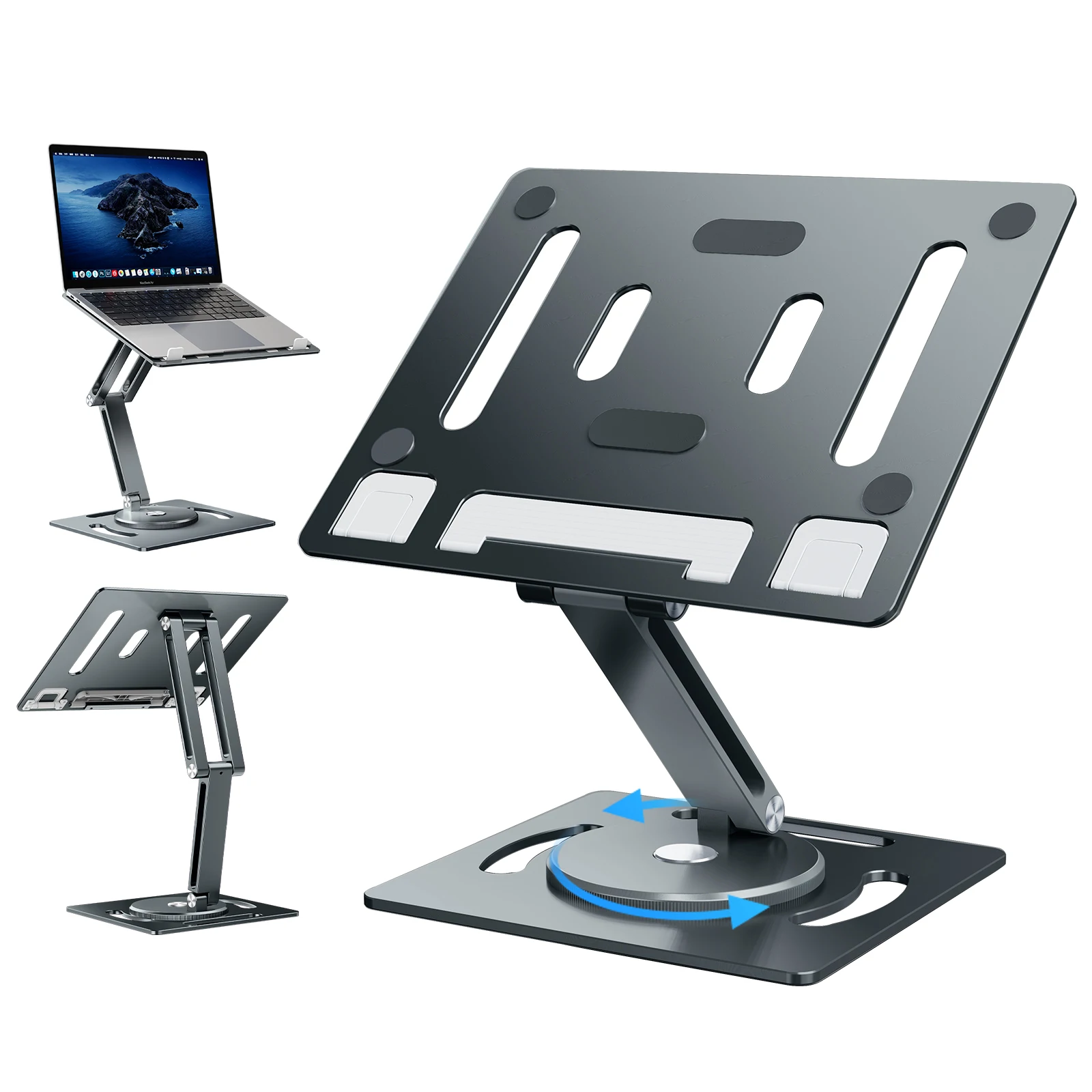 Oatsbasf-suporte Portátil de Alumínio Ajustável Laptop Suporte Tablet Rotable Macbook Notebook Suporte do Livro Suporte do Projetor Titular - Imagem 4