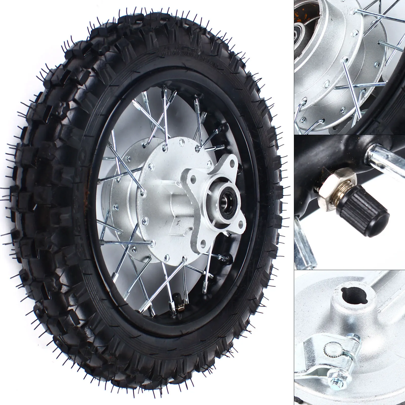 

10 Inch 2.50-10 Rear Rim Wheel Tire For Dirt Pit Bike Bicycle CRF50 XR50 PW50 50cc 70cc 110cc Coolster Accessories Parts