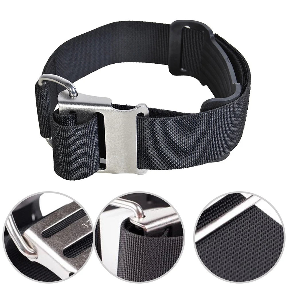 Nylon Scuba Diving Tank Band with Stainless Steel Cam Lock Buckle Compatible with For 12L Cylinder for Stable Dive Setup