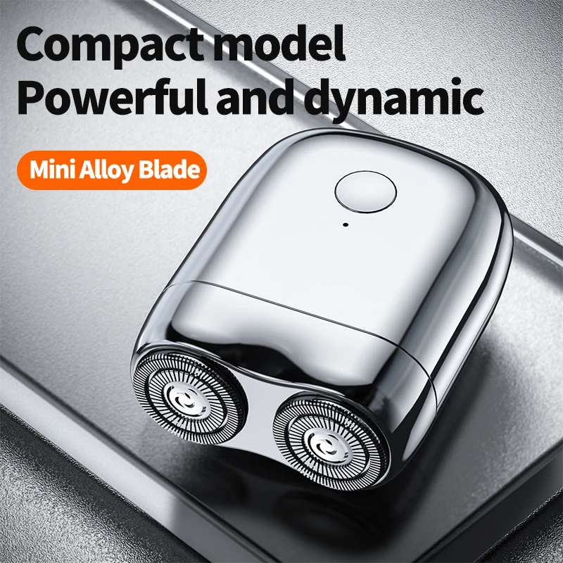 남성용 마그네틱 다채로운 전기 면도기, 더블 플로팅 헤드, 미니 수염 칼, 휴대용 여행 무선 얼굴 바디 면도기 트리머