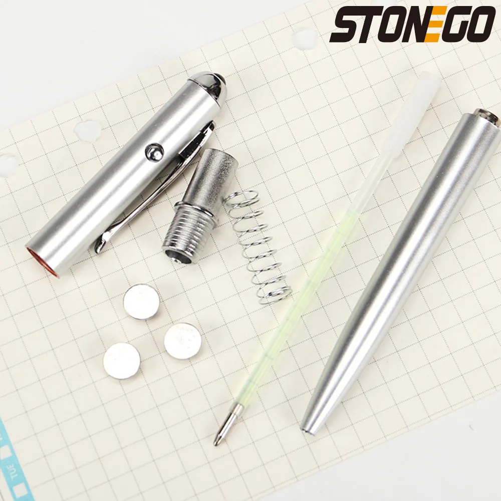 Invisible ink pen STONEGO Invisible Ink Pen Novelty Plastic Material Ballpoint Pens With Uv Light Magic Secret Ballpoint