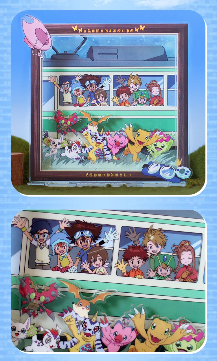 New Genuine Digimon Adventure Photo Frame Ornaments Collection Card Farewell Series Trade Card Kid Toy