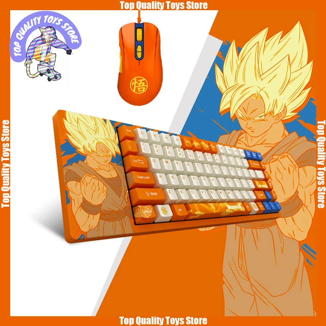 Dragon Ball Super Teclado Mecânico para Jogos, Mouse Piano