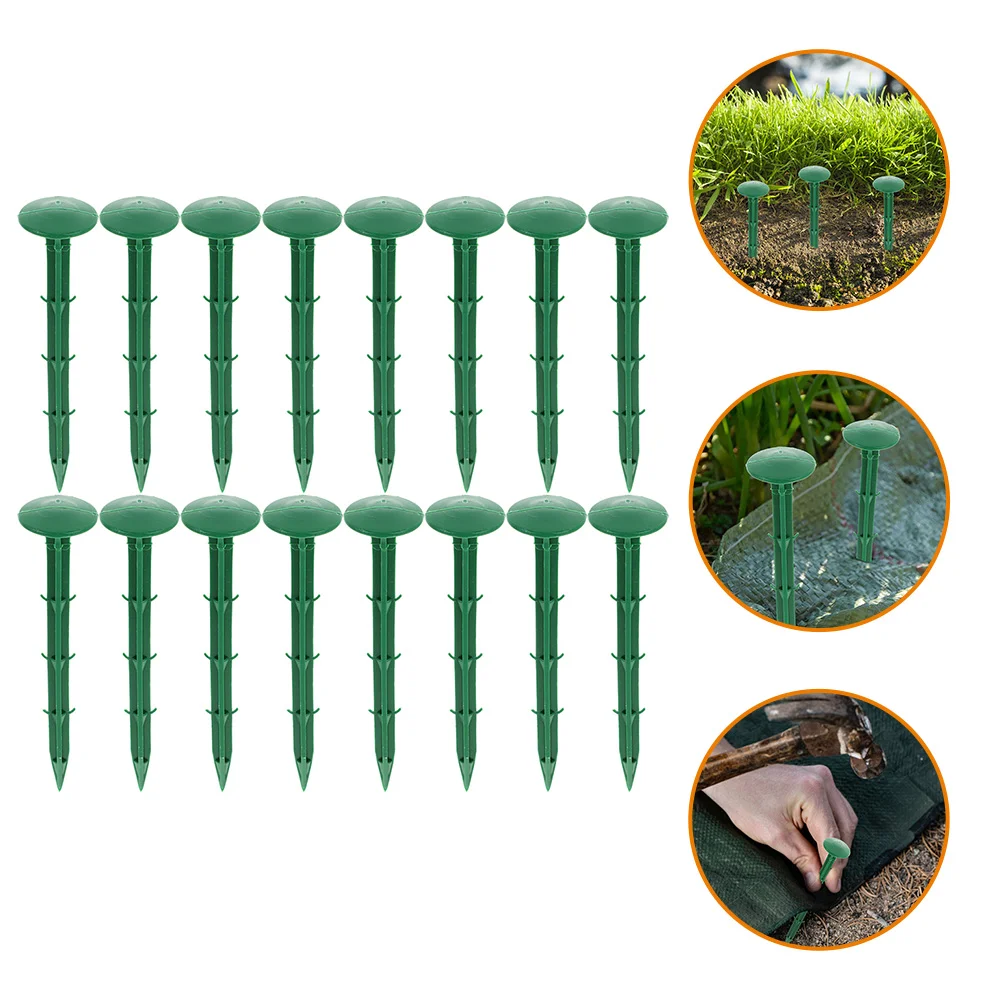 

150 Pcs Orchard Greenhouse Nails Ground Pegs Outdoor Plastic Stakes Tent Grass Cloth Landscape Fixing Tools Gardening