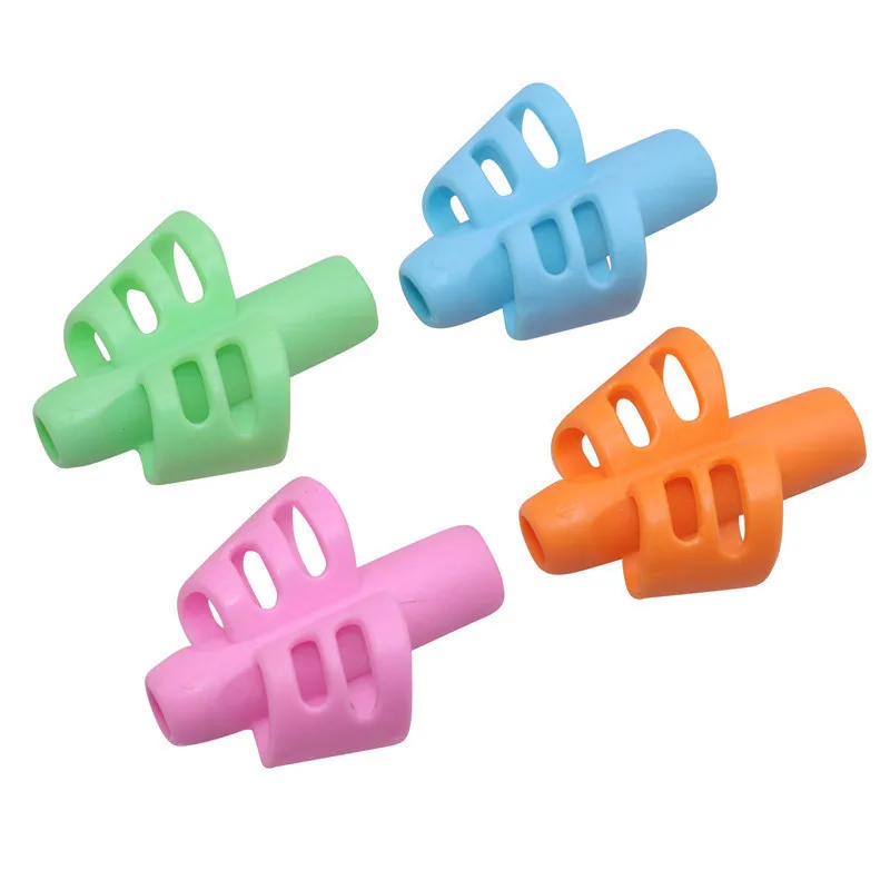 10pcs Two-Finger Pen Holder Children'S Writing Learning Practice Pen Assisted Holding Pen Posture Silicone Orthosis For Students