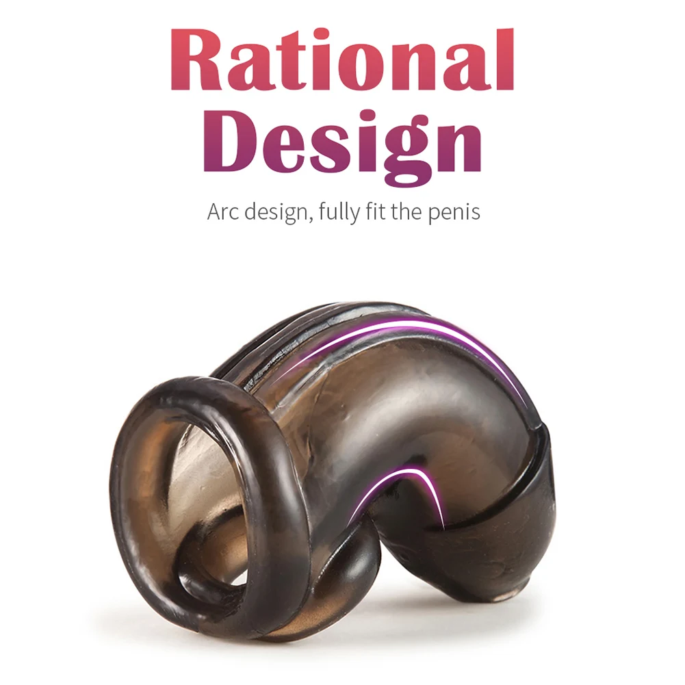 Male Chastity Soft Cages Rings Sex Toys for Men Delay Time Scrotum Stretcher Small Chastity Device Intima_voghion.com
