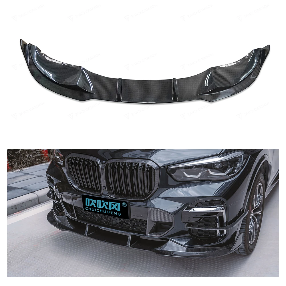 For BMW X5 G05 -UP Dry Carbon Fiber Front Rear Lip Side Skirt Grille Diffuser Canard Corner Wrap Air Vents Rearview Shell WK