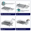 Extendable Dish Rack, Large Drying Dish Rack with Cutlery & Cup Holders, Dish Rack and Drainboard Set 5