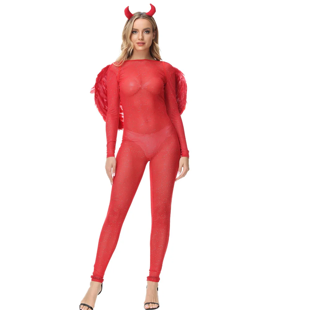 

Halloween costume Red Devil female devil costume Cow Demon King role-playing temperament queen queen game costume stage costume