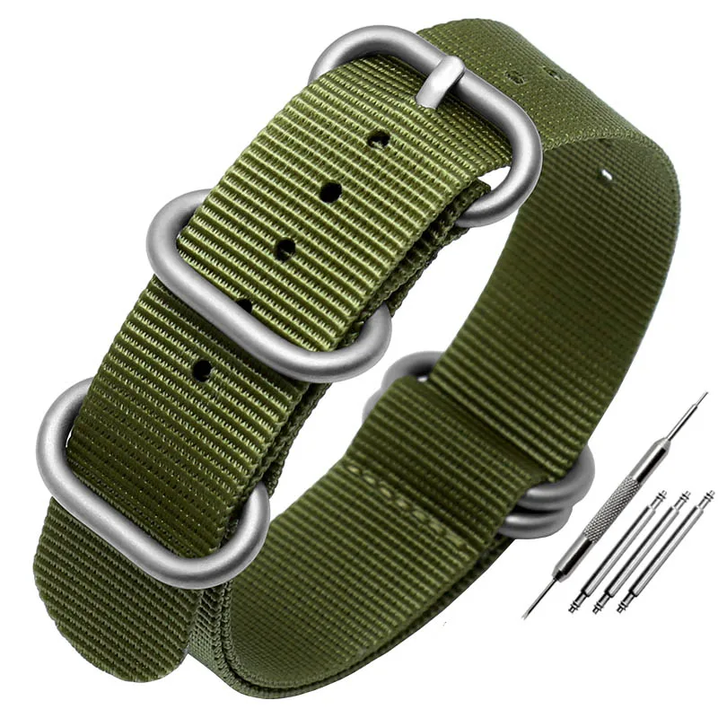 Durable Waterproof Nylon Watch Strap for Army Sport Watch - Multiple Sizes Available