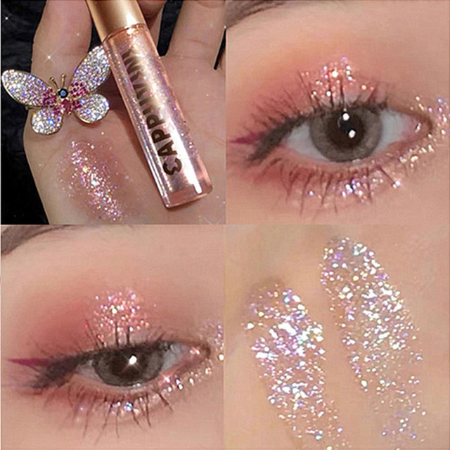 PCS Liquid Eyeshadow Pearlescent Waterproof Liquid Eyeshadow Quick-drying Glitter Shimmer Eye Makeup Beauty Neon Eyeshadow
