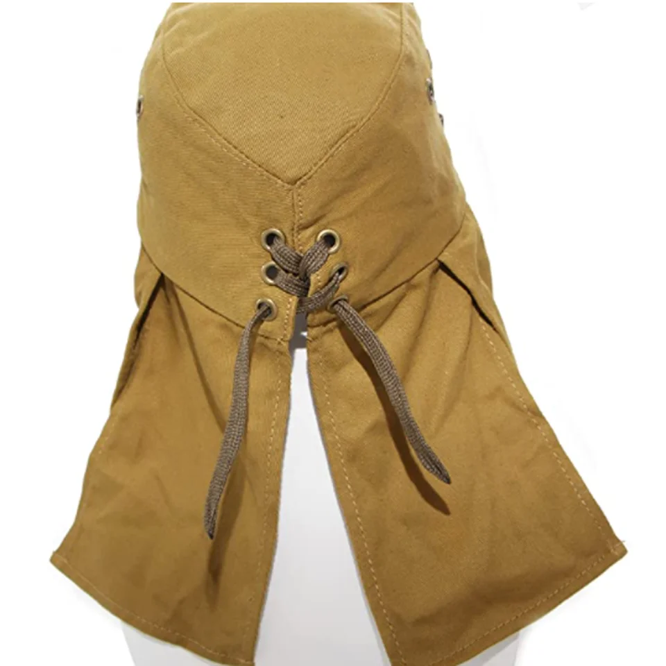 Cappello Di Lana Soldato Giapponese WW2 - Con Pattina Per Collo, Taglia L (58-59), Per Collezionisti - Foto 3