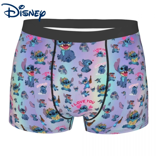 Men Disney Lilo And Stitch Boxer Shorts Panties Soft Underwear Cartoon  Homme Funny S-XXL Underpants