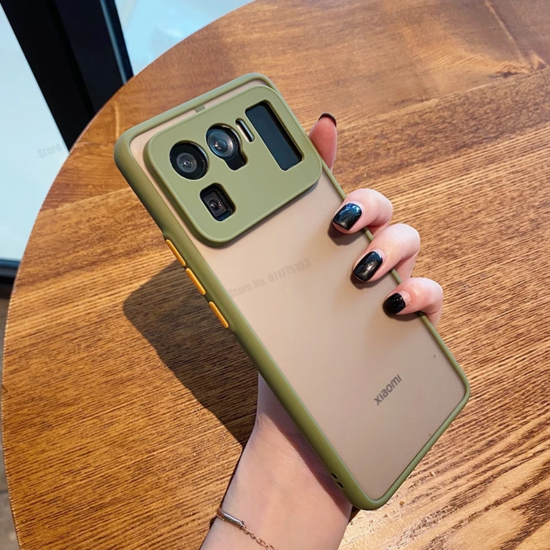 Shockproof Matte Back Cover with Camera Lens Protection - Silicone Phone Case