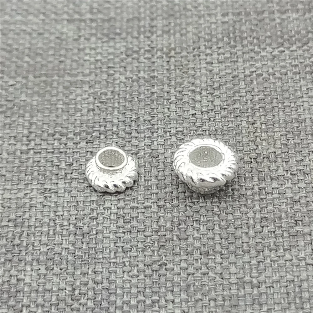 30pcs Of 925 Sterling Silver Gear Bead Grommets Round Cores Eyelets For